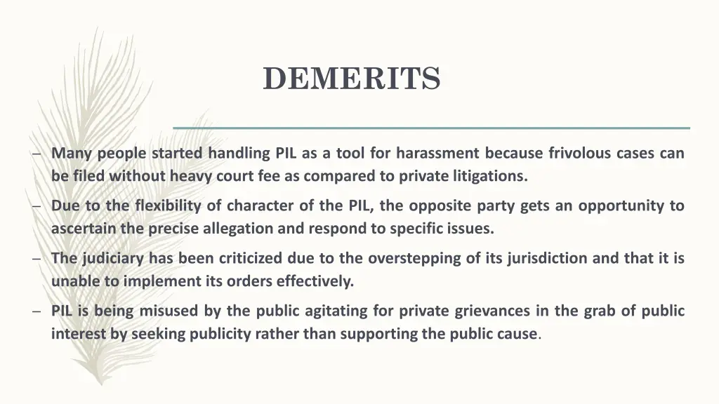 demerits