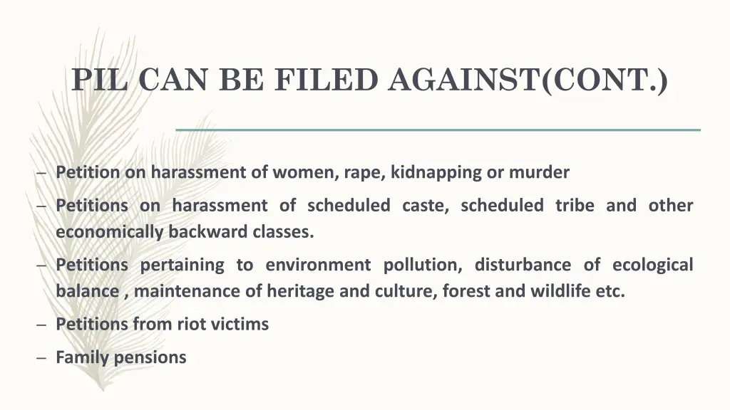 pil can be filed against cont