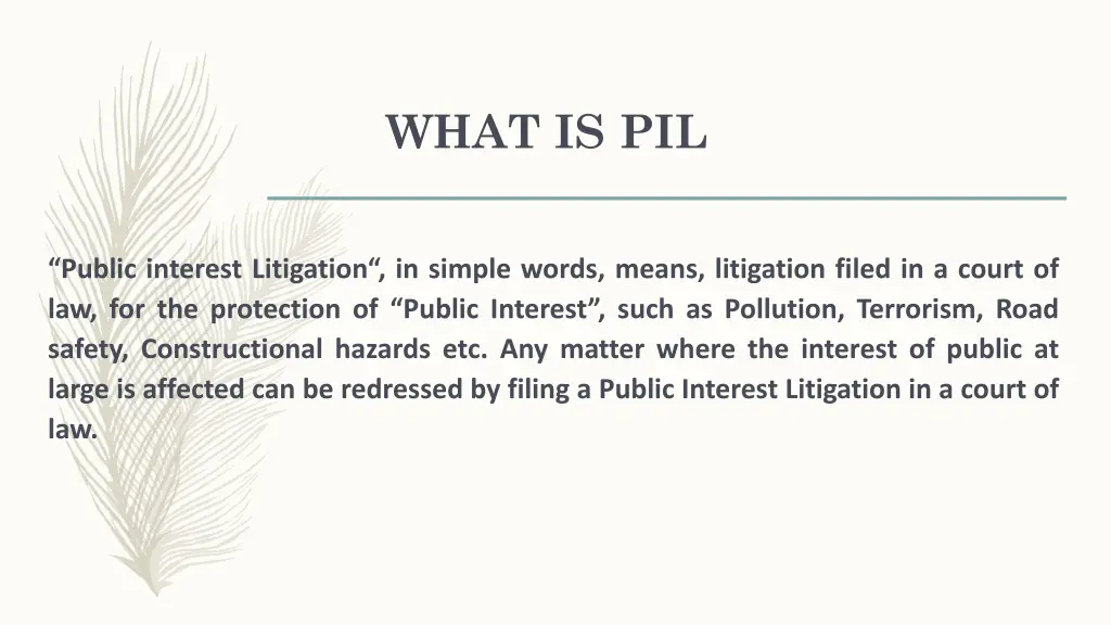 what is pil