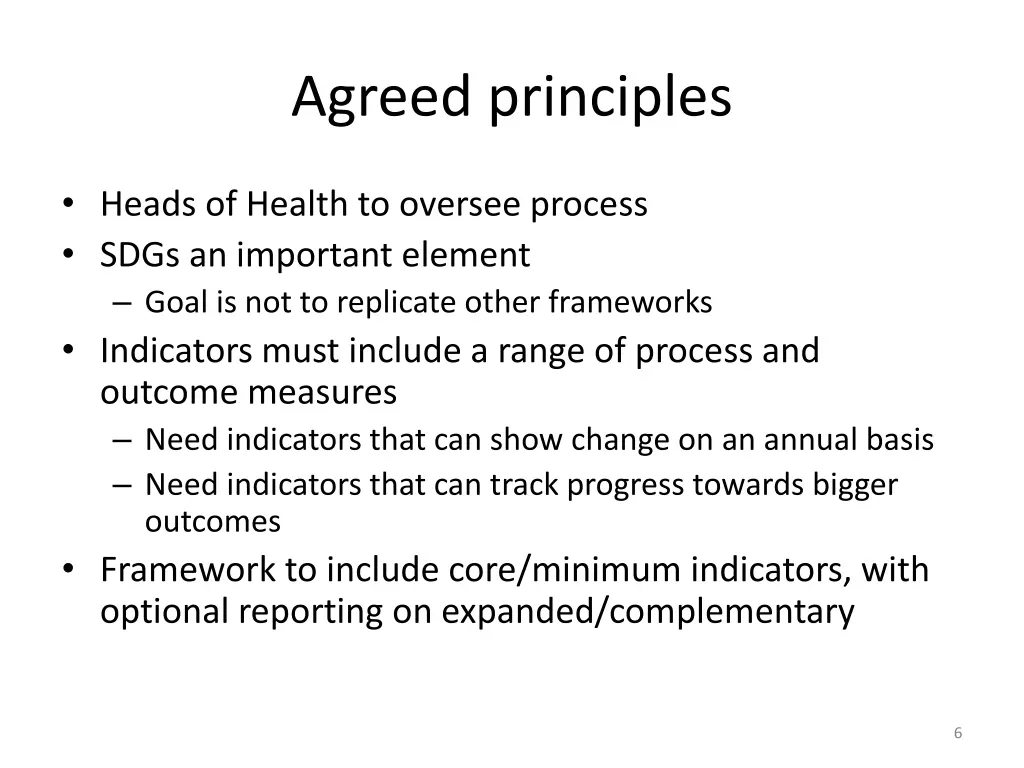 agreed principles