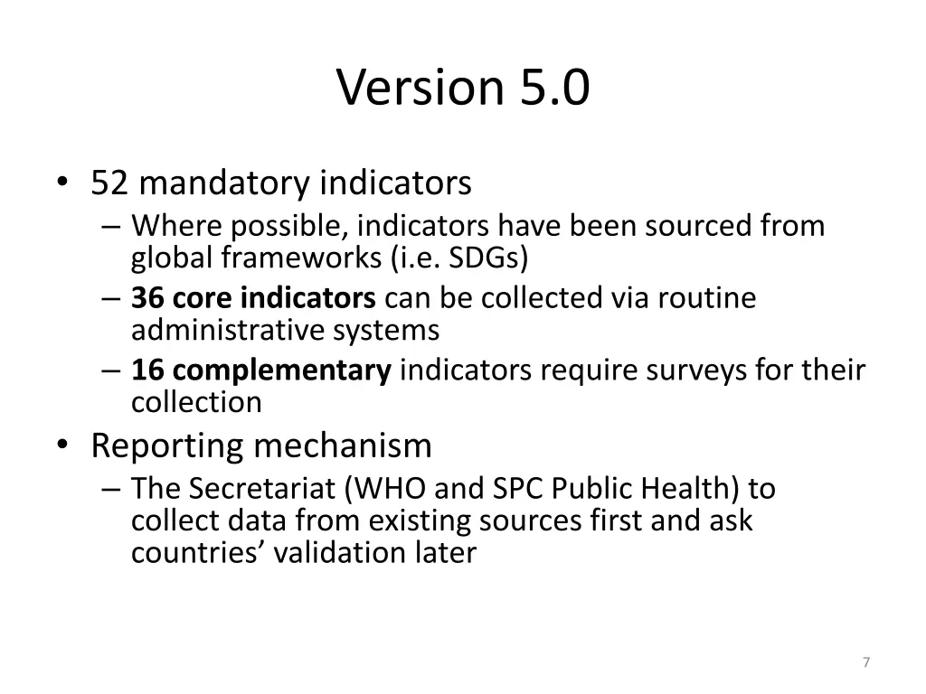 version 5 0