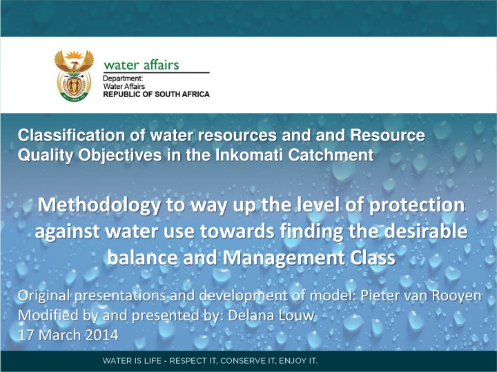classification of water resources