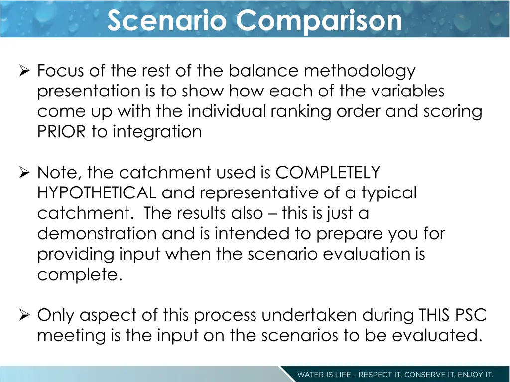 scenario comparison visualisation focus