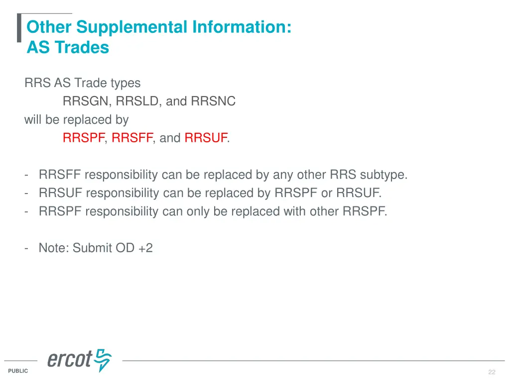 other supplemental information as trades