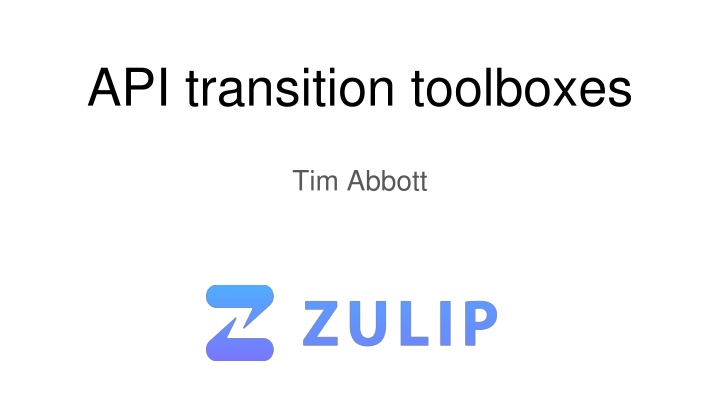 api transition toolboxes