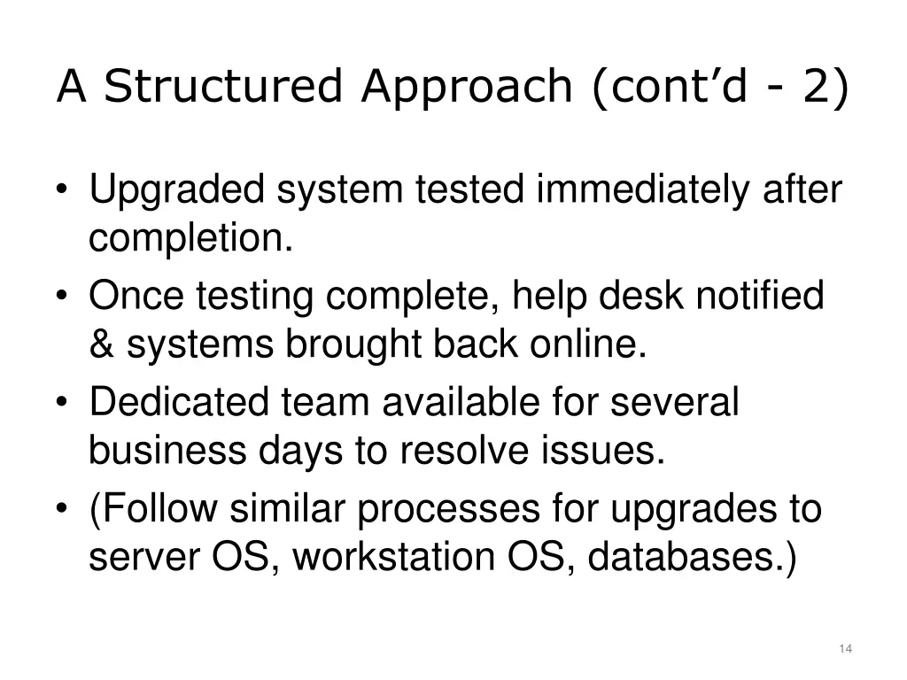 a structured approach cont d 2