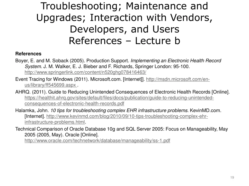troubleshooting maintenance and upgrades 2