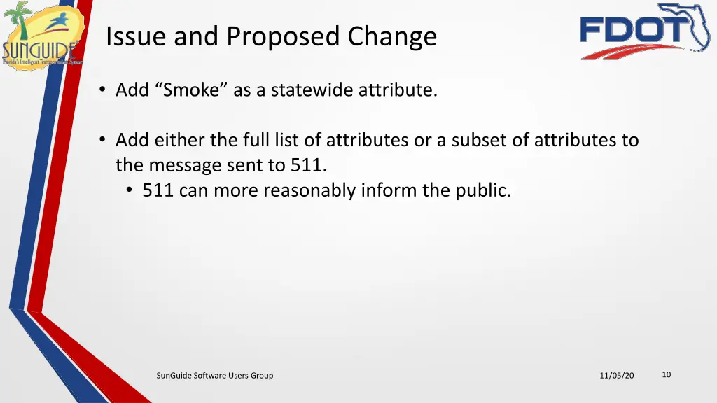 issue and proposed change 1