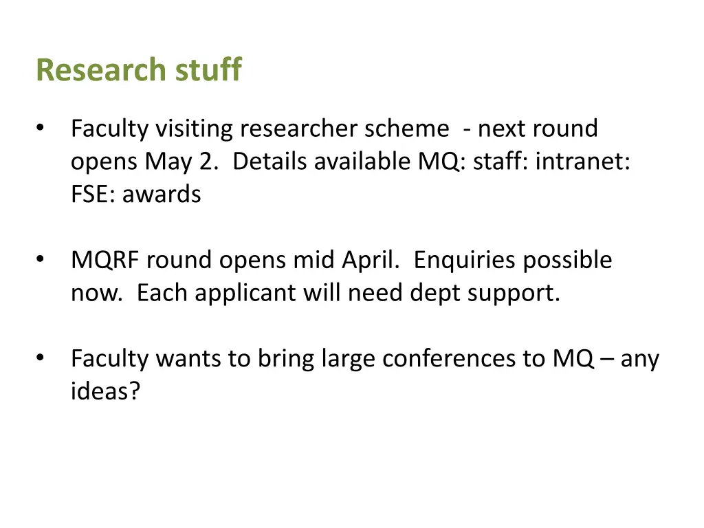 research stuff