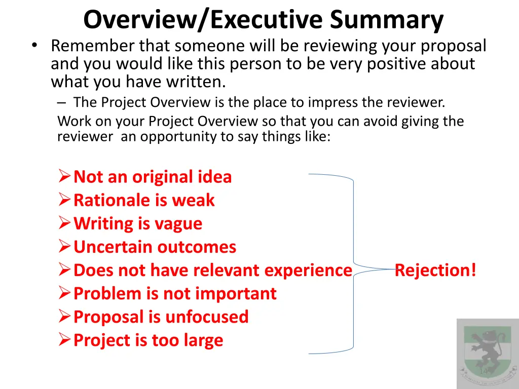 overview executive summary remember that someone