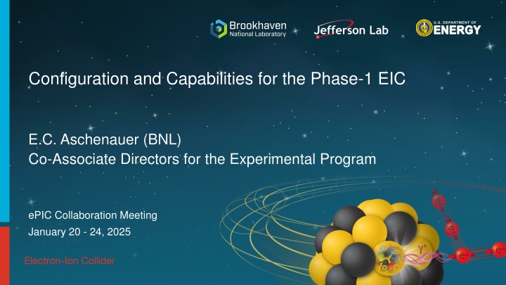 configuration and capabilities for the phase 1 eic