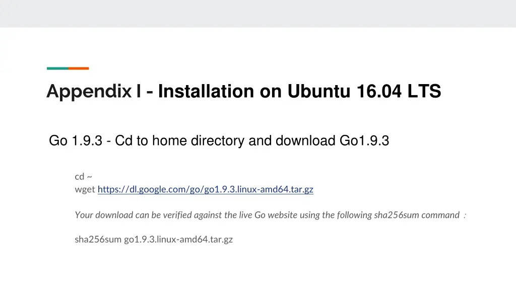 appendix i installation on ubuntu 16 04 lts 1