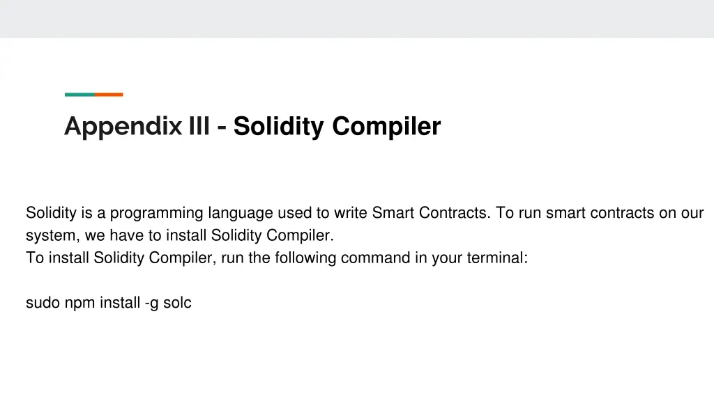 appendix iii solidity compiler