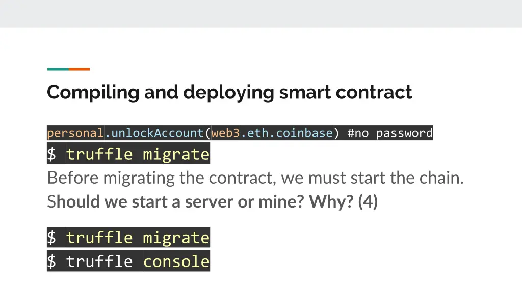 compiling and deploying smart contract