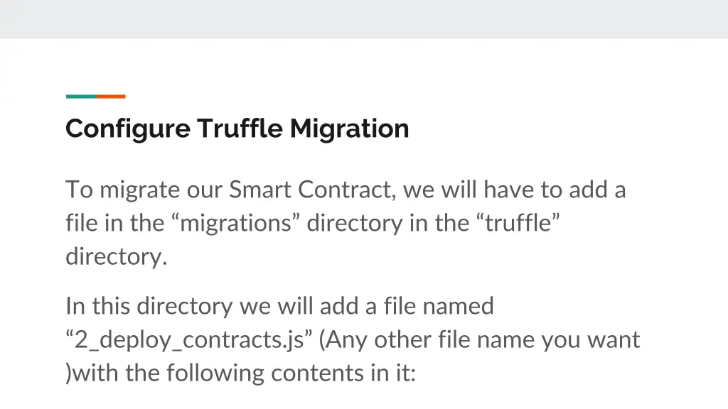 configure truffle migration