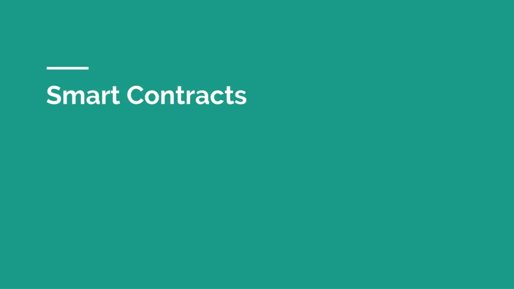 smart contracts