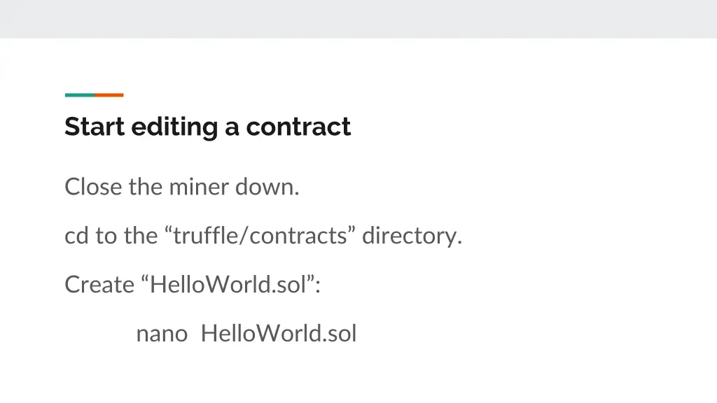 start editing a contract