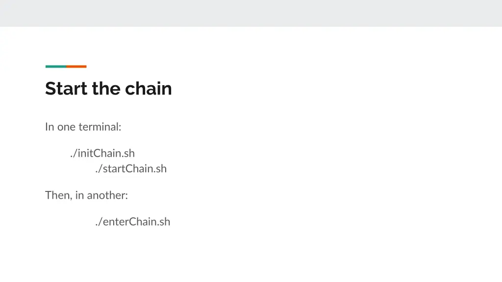 start the chain