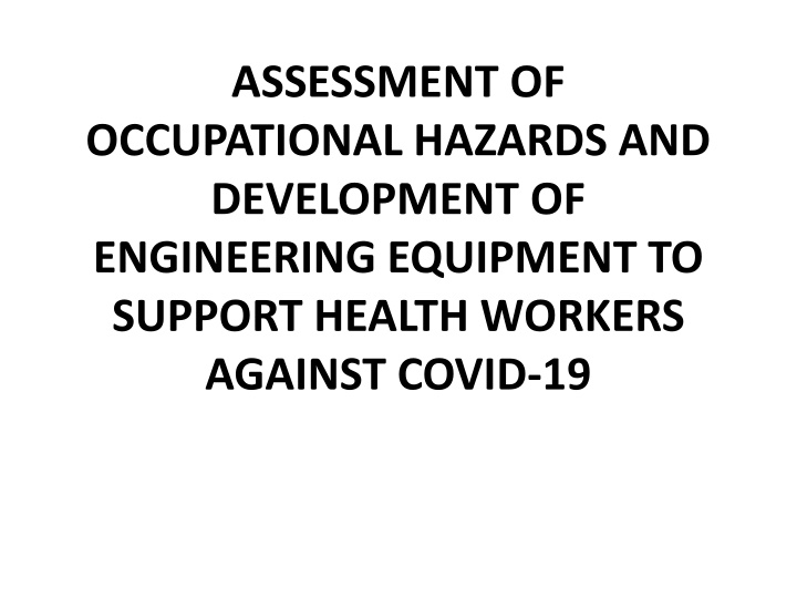 assessment of occupational hazards