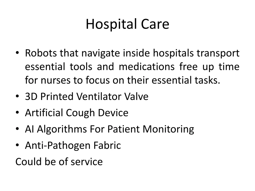 hospital care 1
