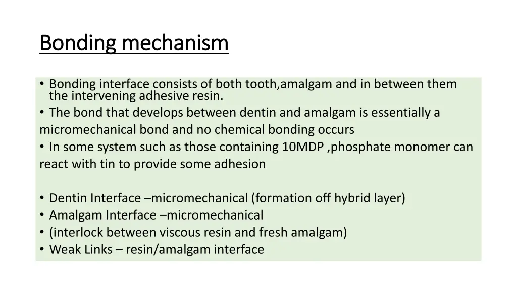 bonding mechanism bonding mechanism