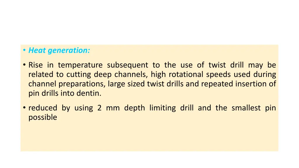 heat generation