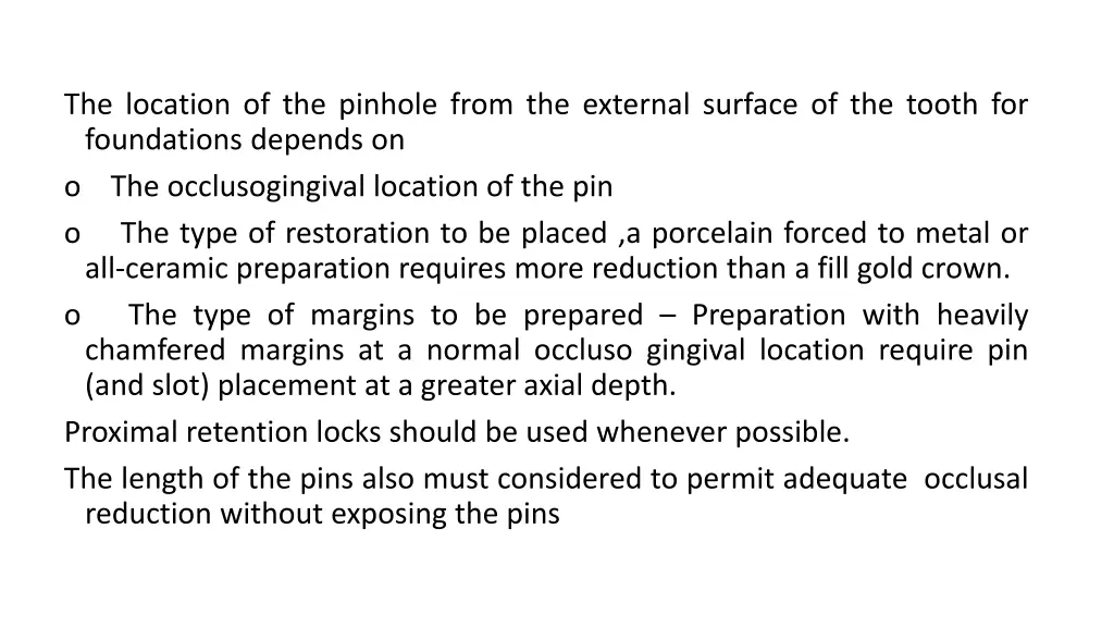 the location of the pinhole from the external