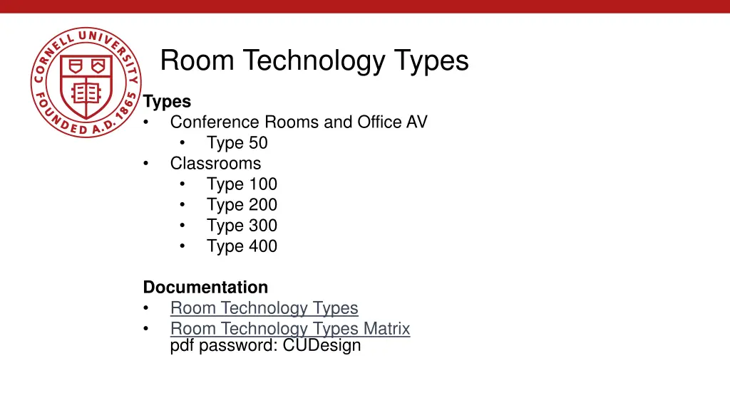 room technology types