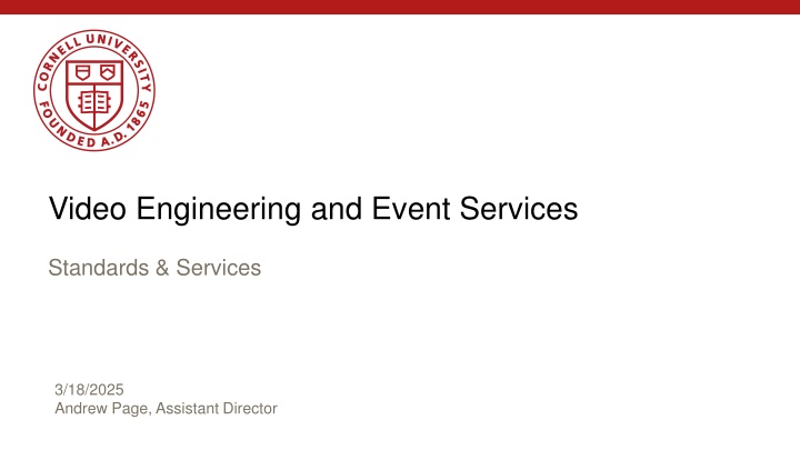 video engineering and event services