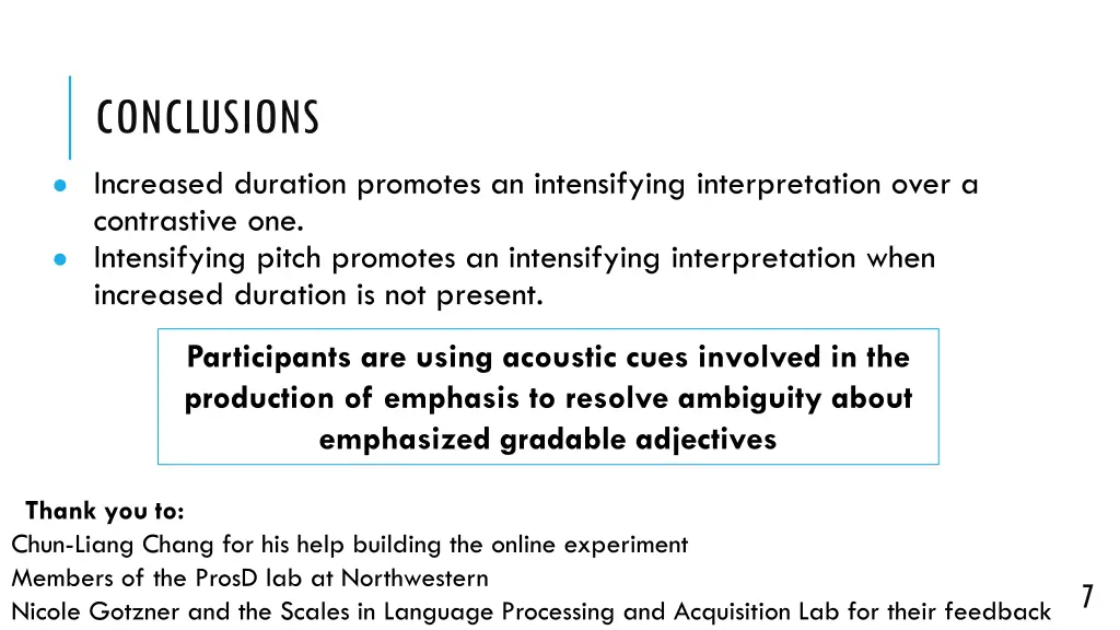 conclusions