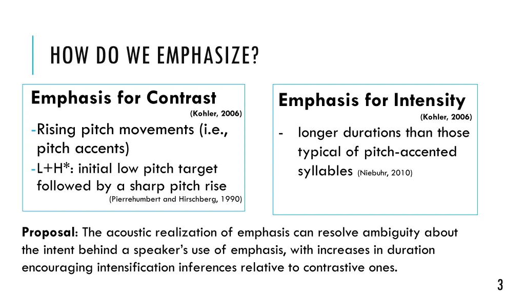 how do we emphasize