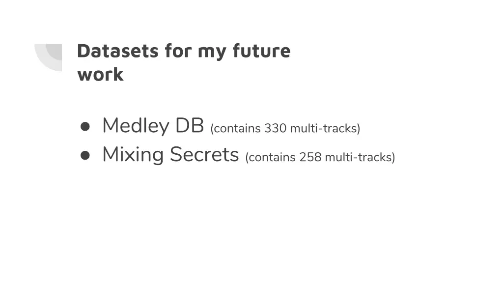 datasets for my future work