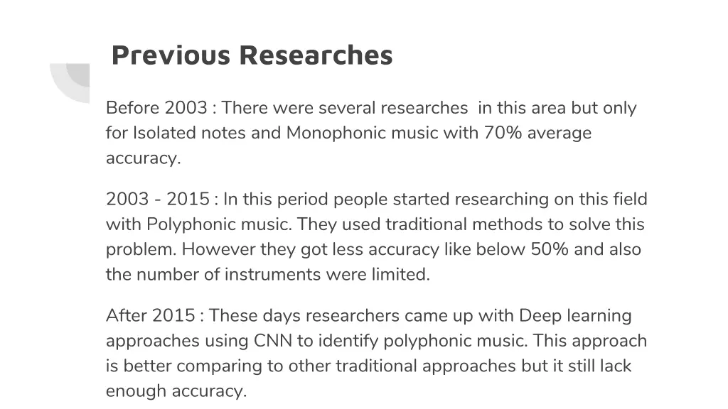 previous researches
