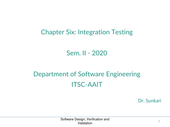 chapter six integration testing