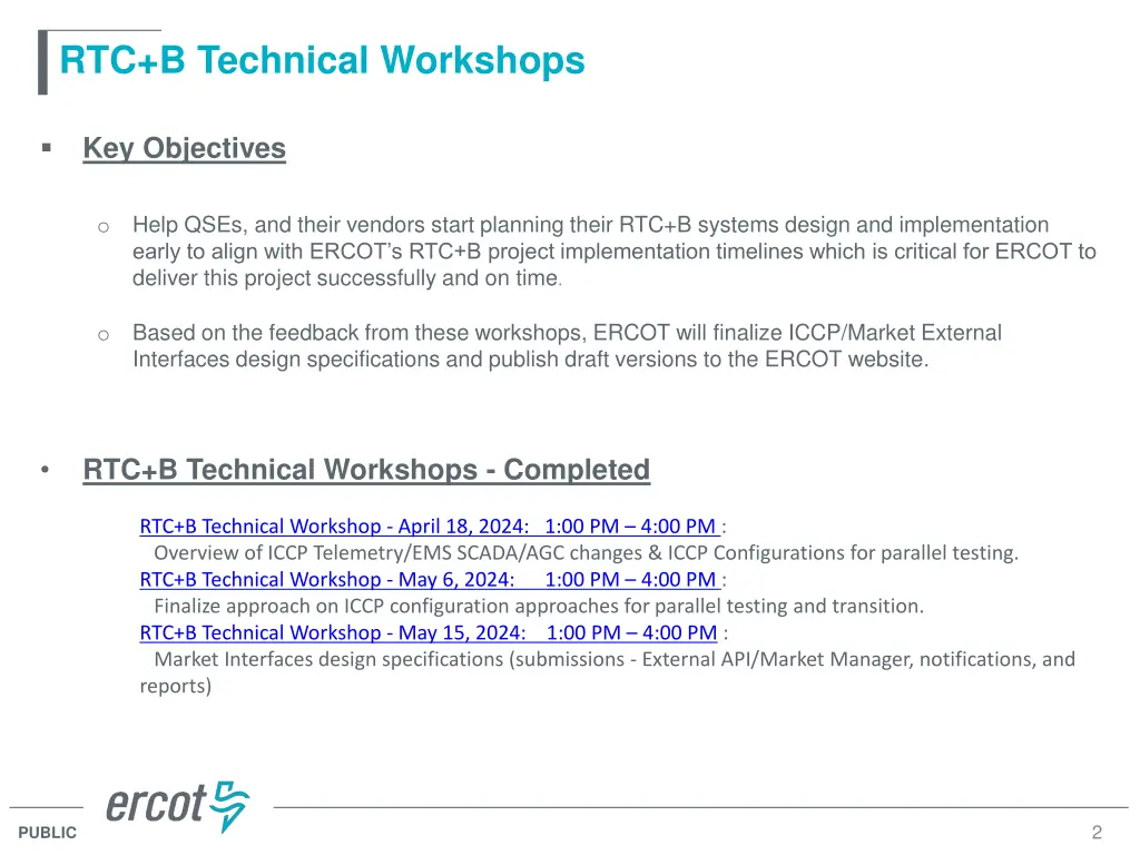 rtc b technical workshops