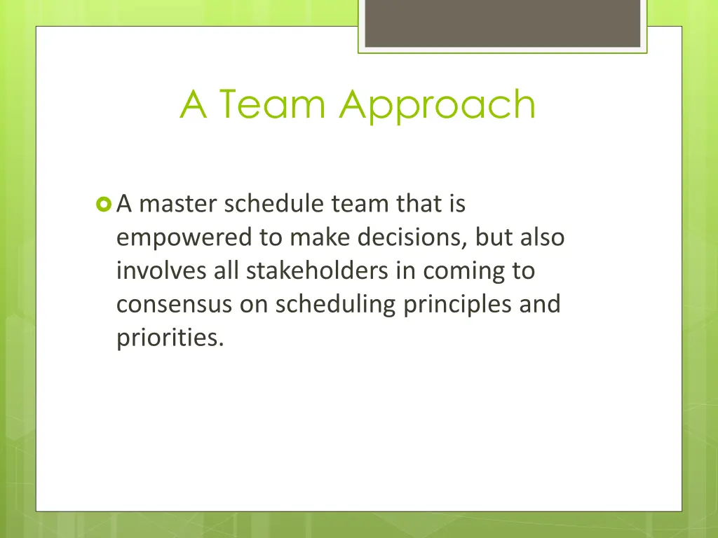a team approach