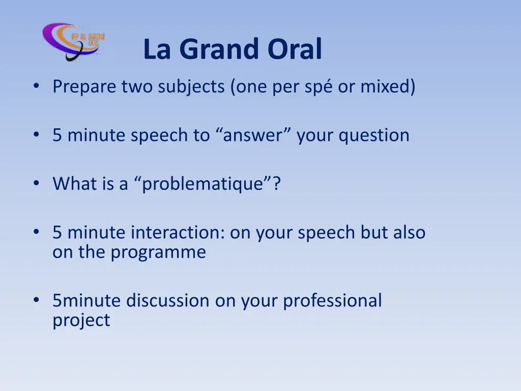 la grand oral