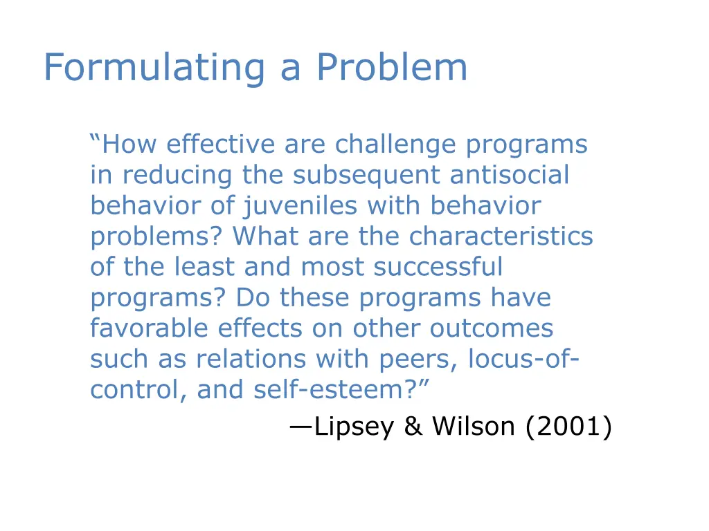 formulating a problem 2