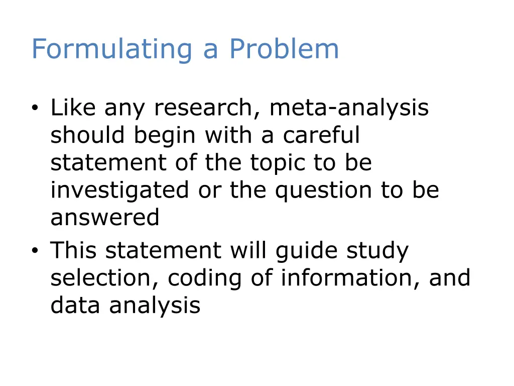 formulating a problem