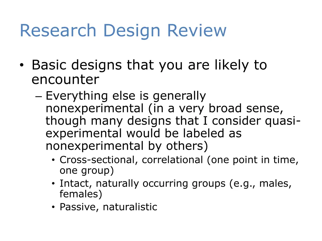 research design review 2