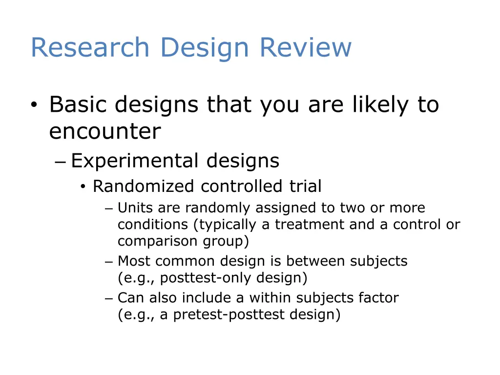 research design review