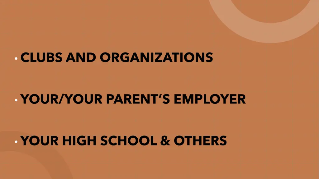 clubs and organizations