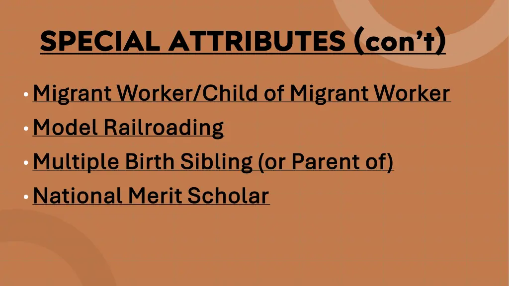 special attributes con t 3