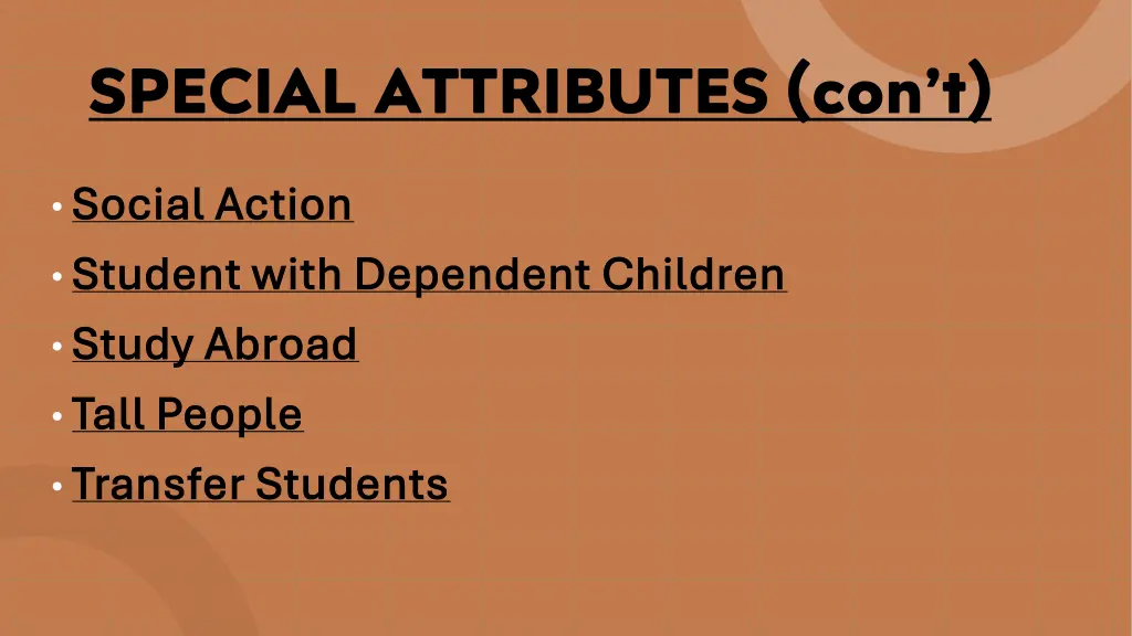 special attributes con t 6
