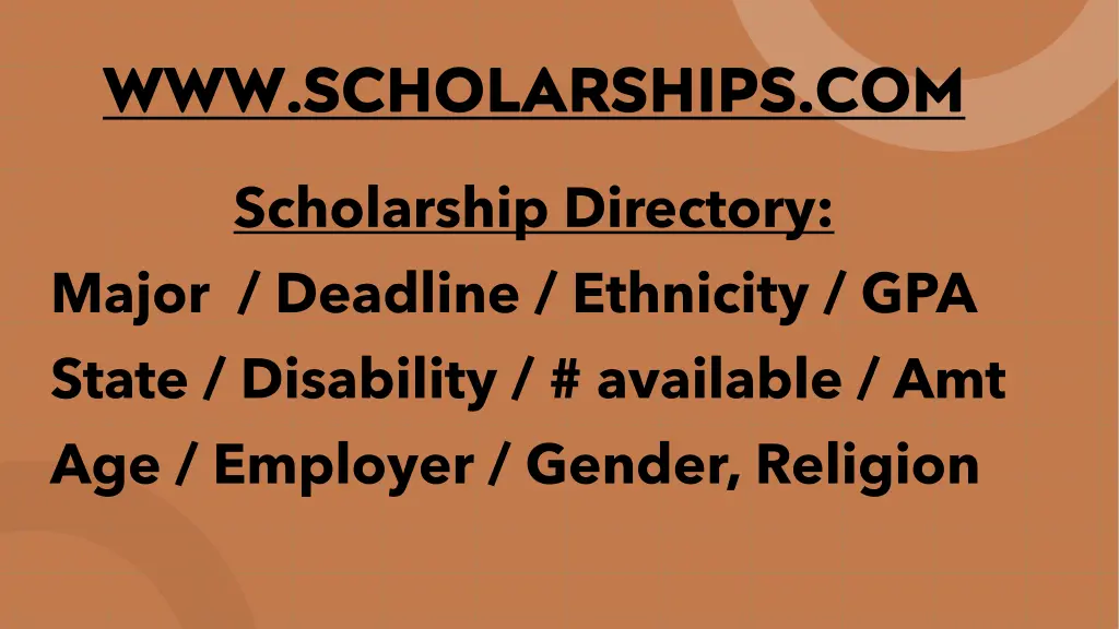 www scholarships com