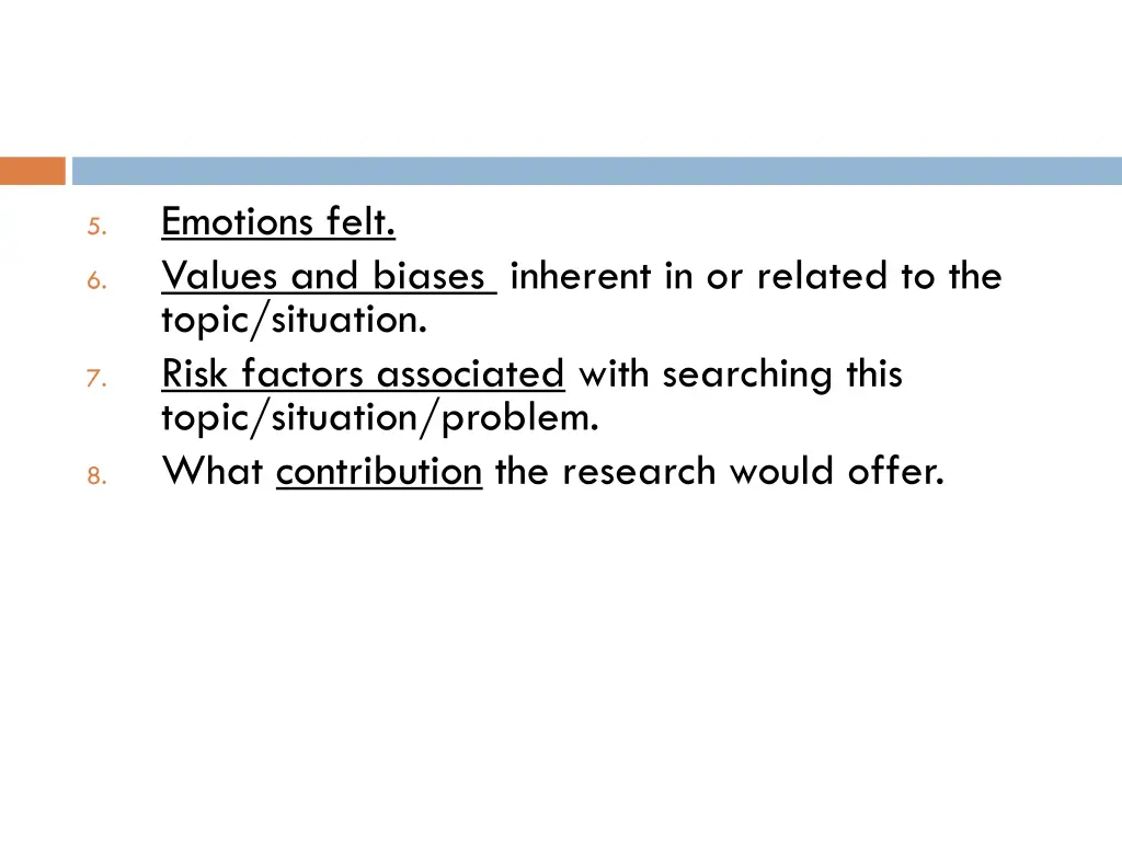 emotions felt values and biases inherent