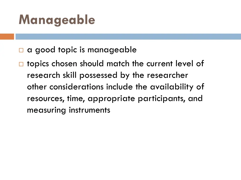 manageable