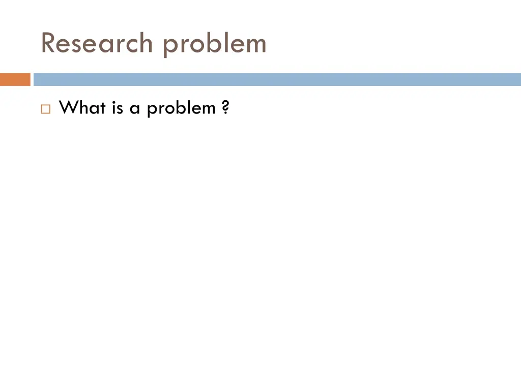 research problem