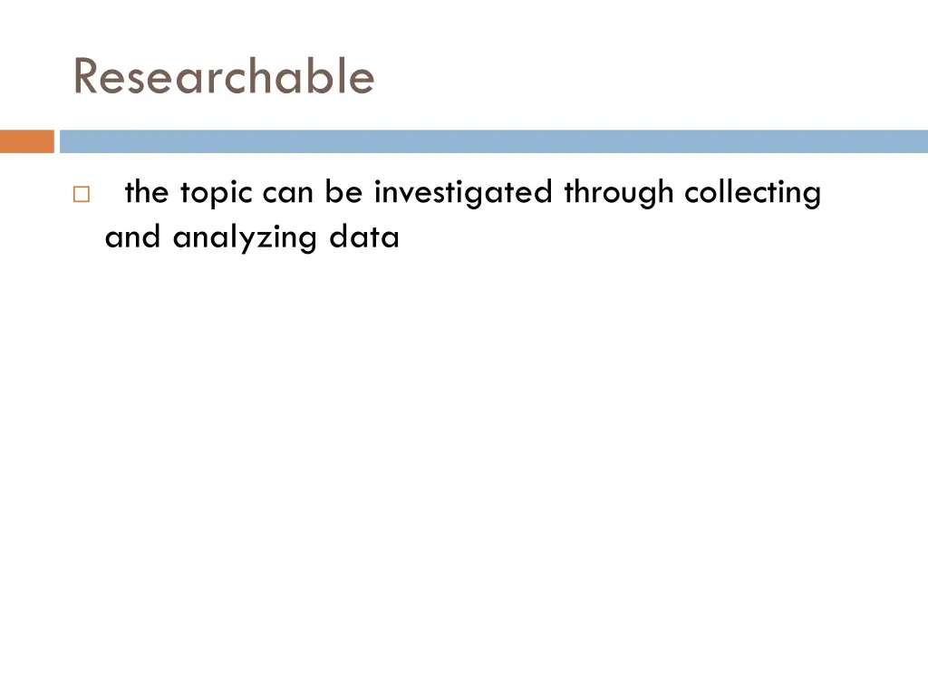 researchable