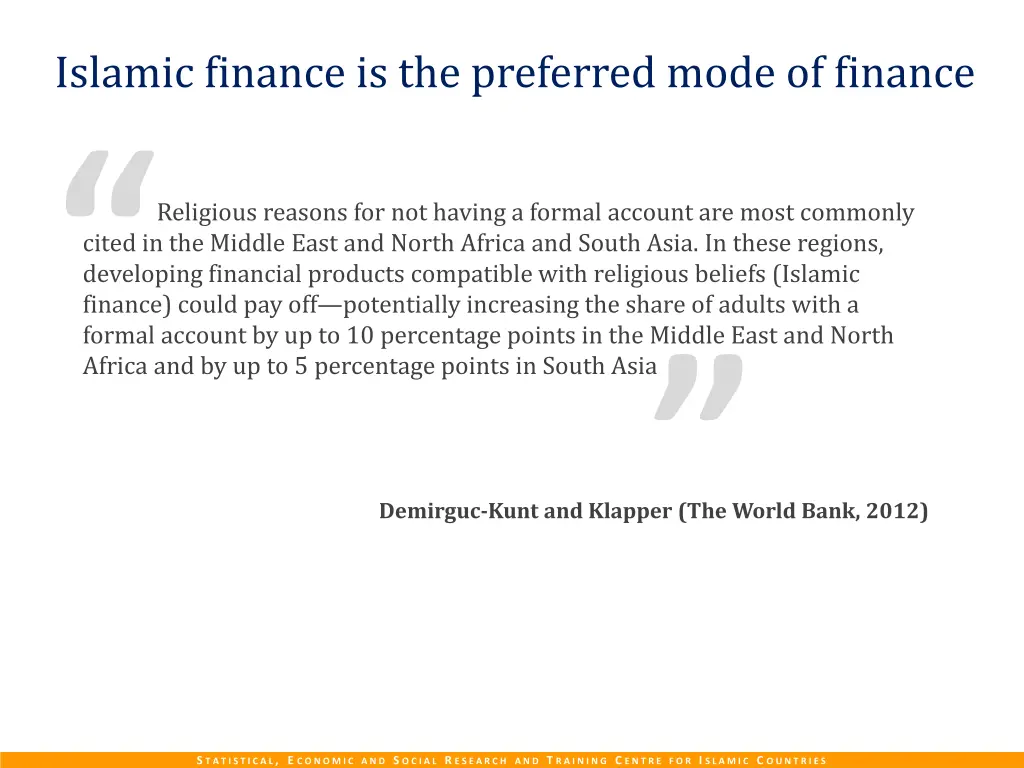 islamic finance is the preferred mode of finance